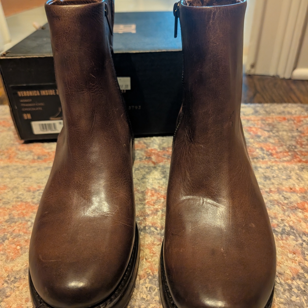 Women's Brown Leather Boots - Picture 11 of 11